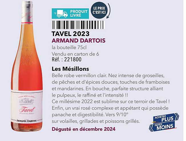 TAVEL 2023 ARMAND DARTOIS