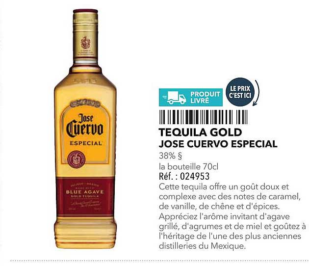 TEQUILA GOLD JOSE CUERVO ESPECIAL