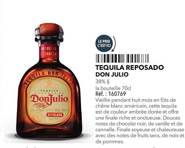 TEQUILA REPOSADO DON JULIO
