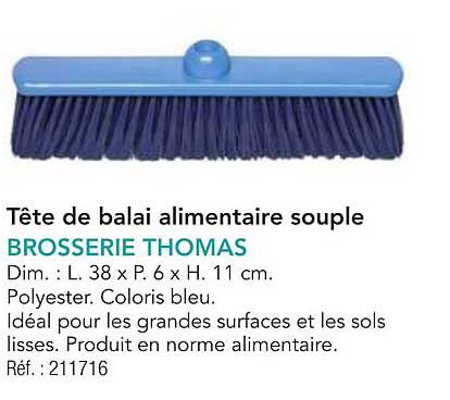Tête de balai alimentaire souple BROSSERIE THOMAS