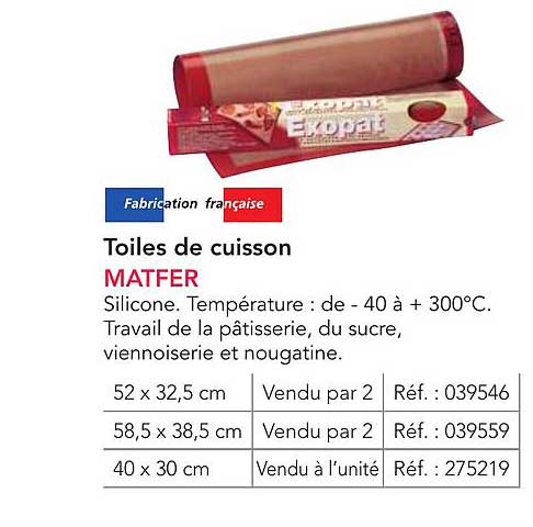 Toiles de cuisson MATFER
