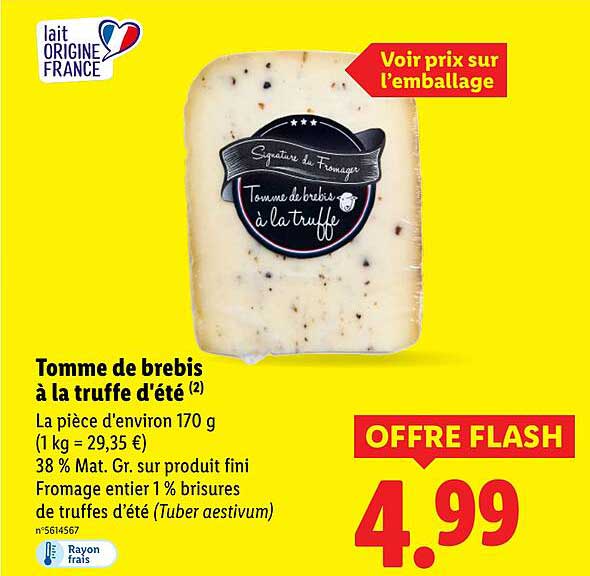 Tomme de brebis à la truffe d'été