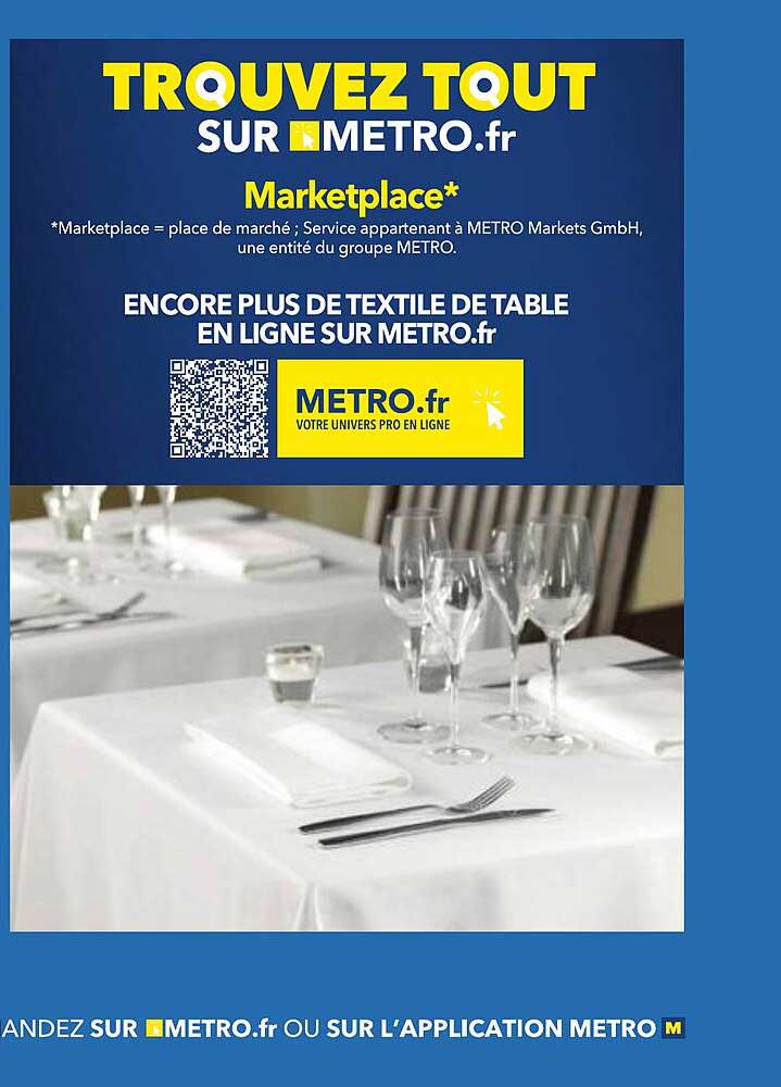Trouvez tout sur METRO.fr