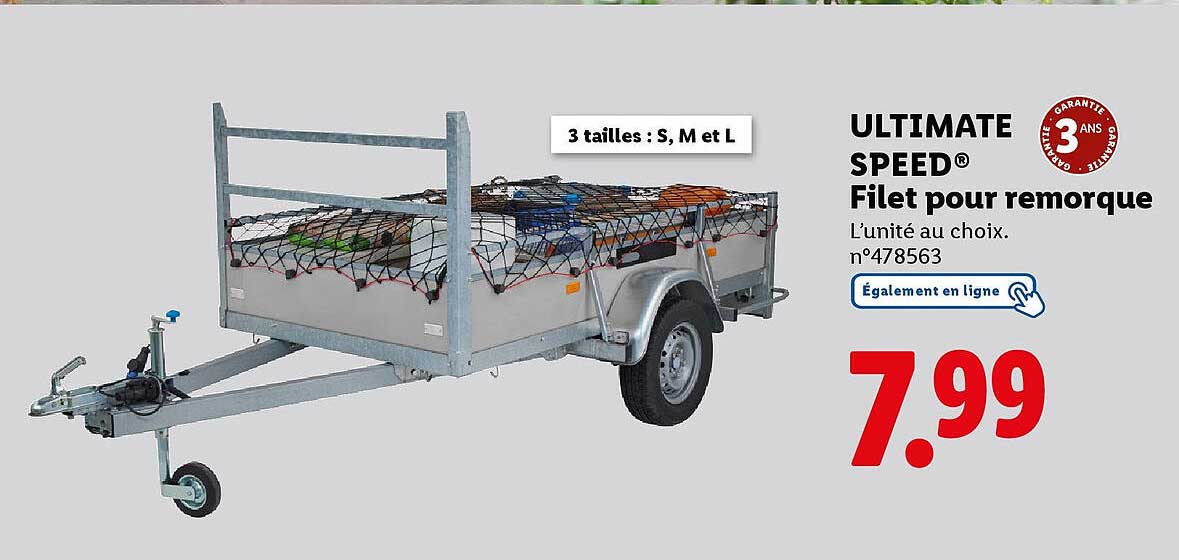 ULTIMATE SPEED® Filet pour remorque