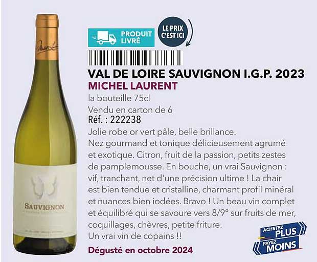 VAL DE LOIRE SAUVIGNON I.G.P. 2023 MICHEL LAURENT