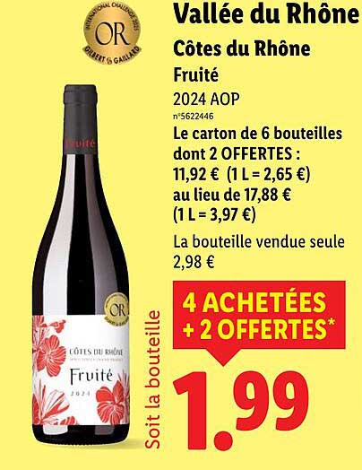 Vallée du Rhône Côtes du Rhône Fruité 2024 AOP