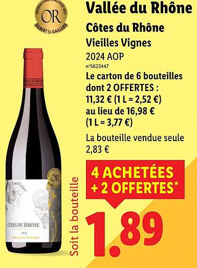 Vallée du Rhône Côtes du Rhône Vieilles Vignes 2024 AOP