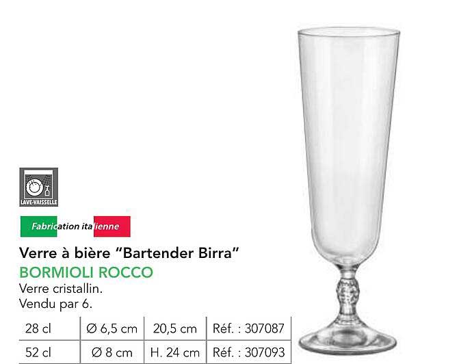 Verre à bière "Bartender Birra" BORMIOLI ROCCO