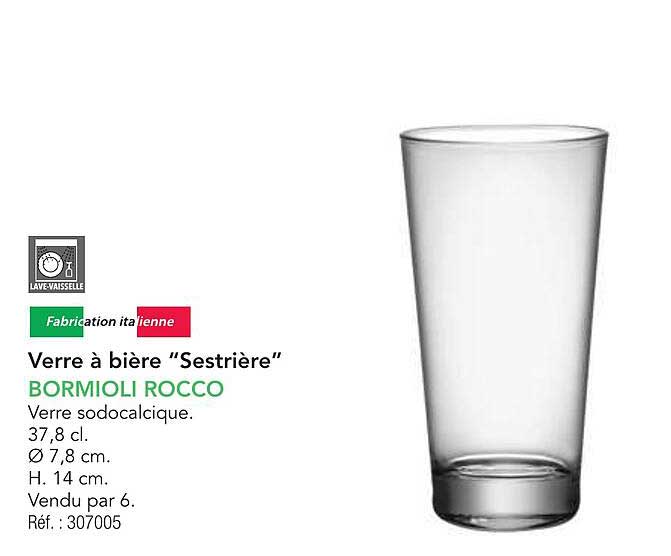 Verre à bière "Sestrière" BORMIOLI ROCCO