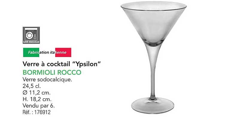 Verre à cocktail "Ypsilon" BORMIOLI ROCCO