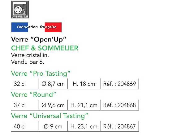 Verre "Open'Up" CHEF & SOMMELIER