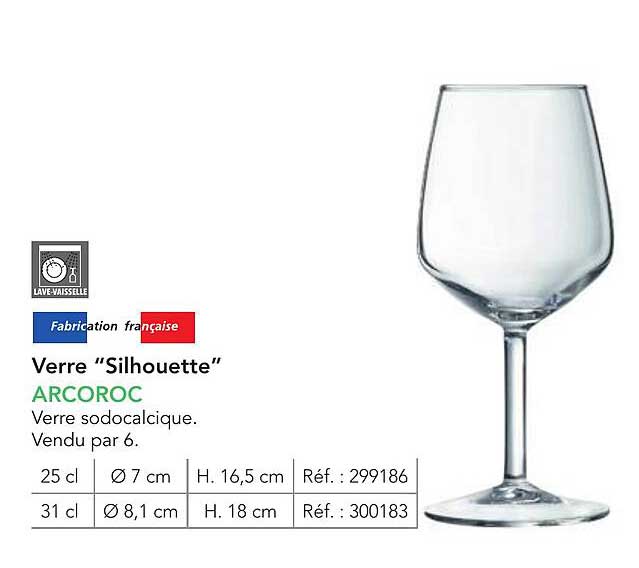 Verre "Silhouette" ARCOROC