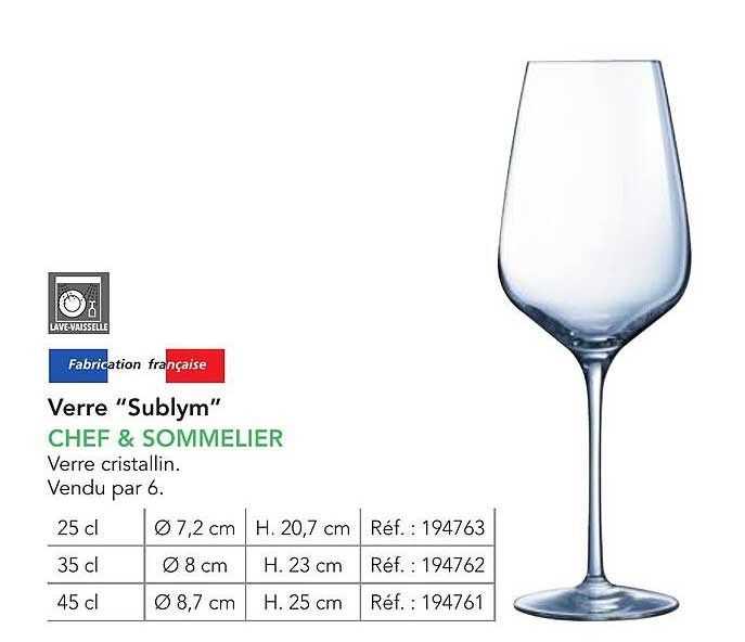 Verre "Sublym" CHEF & SOMMELIER