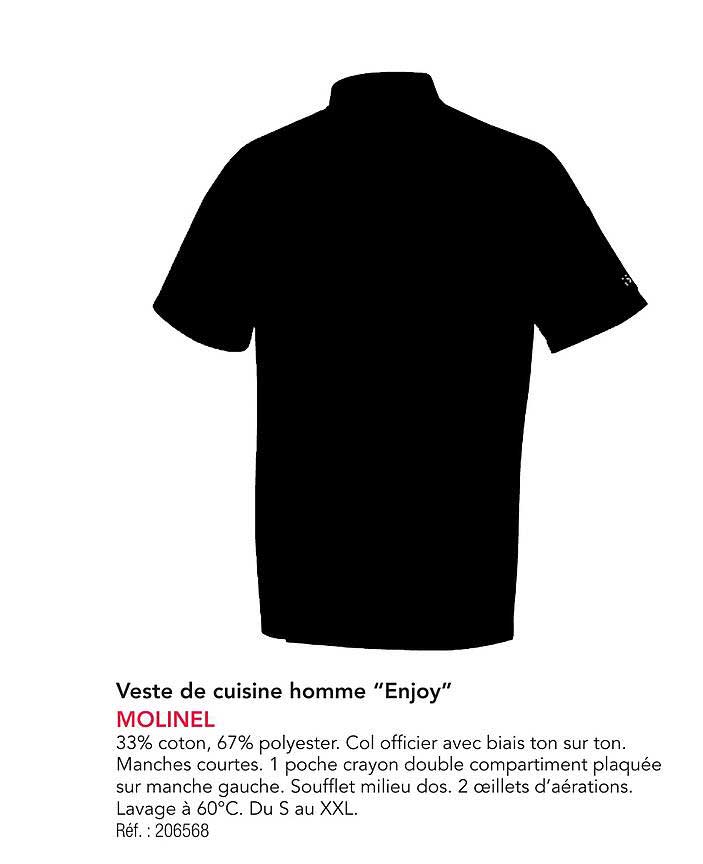 Veste de cuisine homme "Enjoy"
