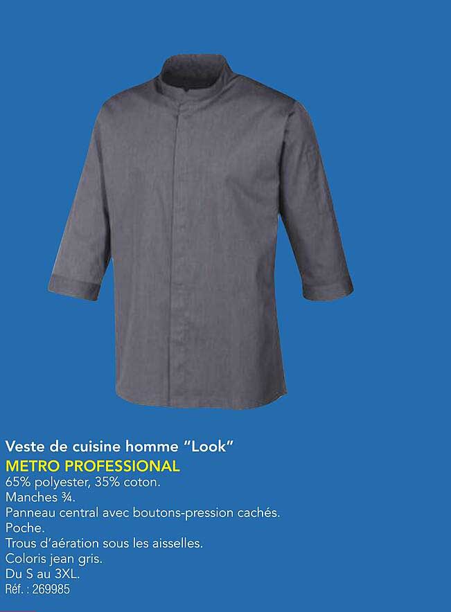 Veste de cuisine homme “Look”