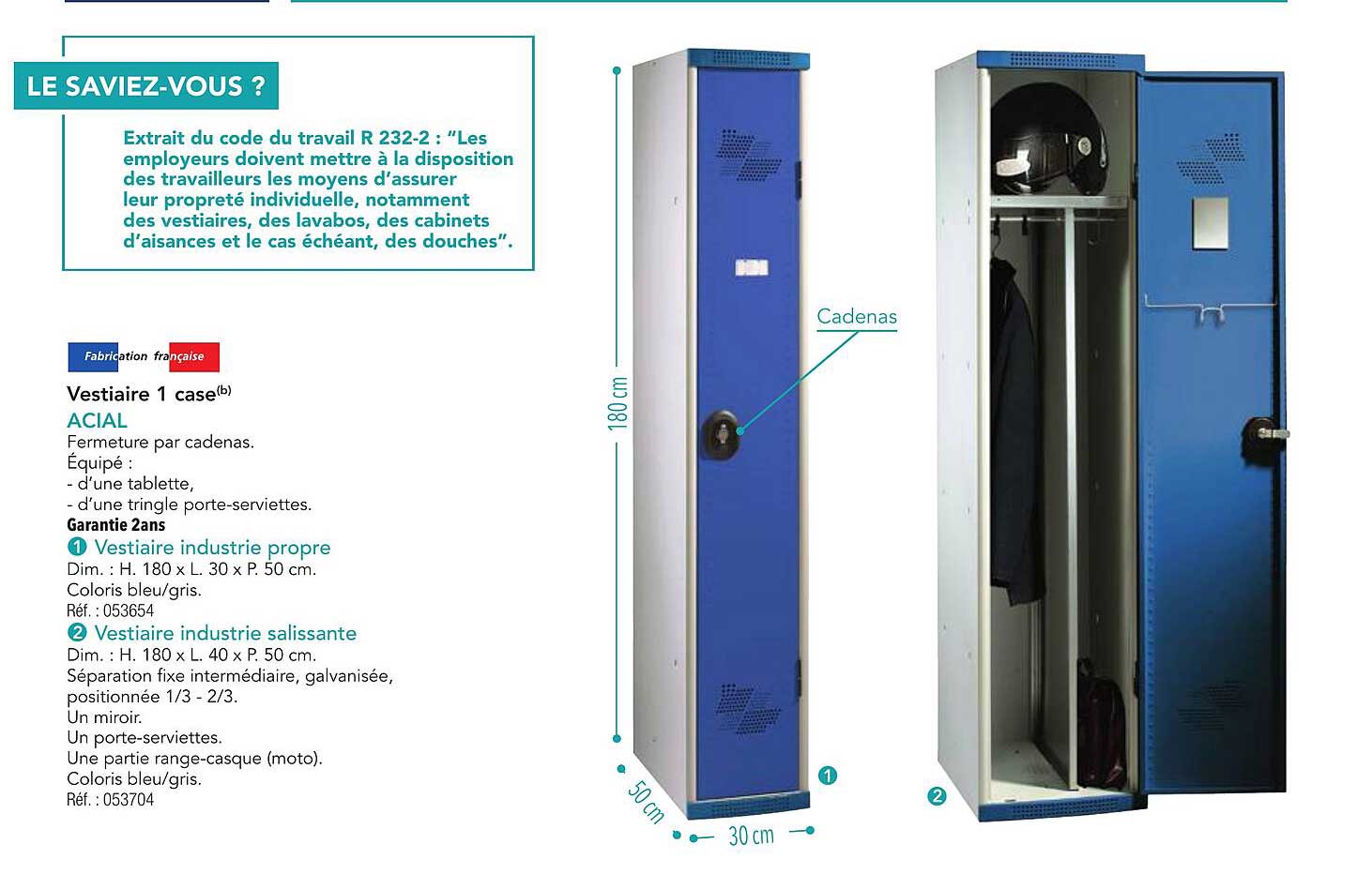 Vestiaire 1 case ACIAL