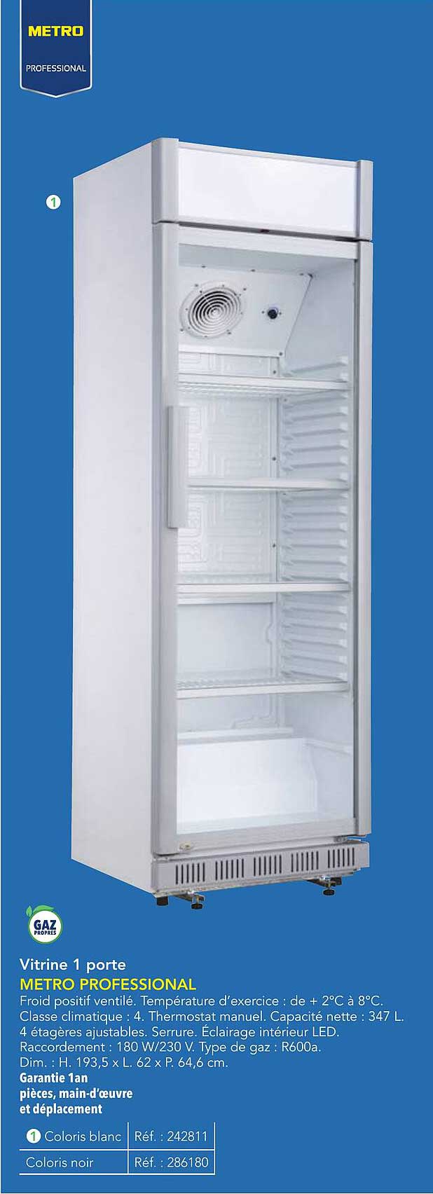 Vitrine 1 porte METRO PROFESSIONAL