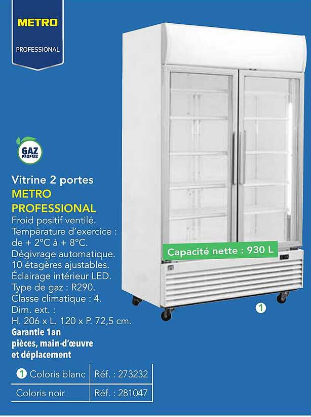 Vitrine 2 portes METRO PROFESSIONAL