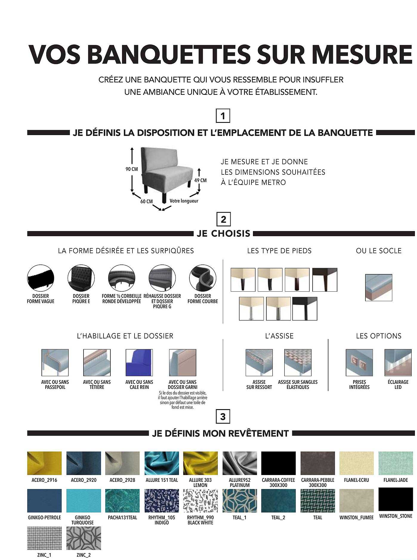 VOS BANQUETTES SUR MESURE