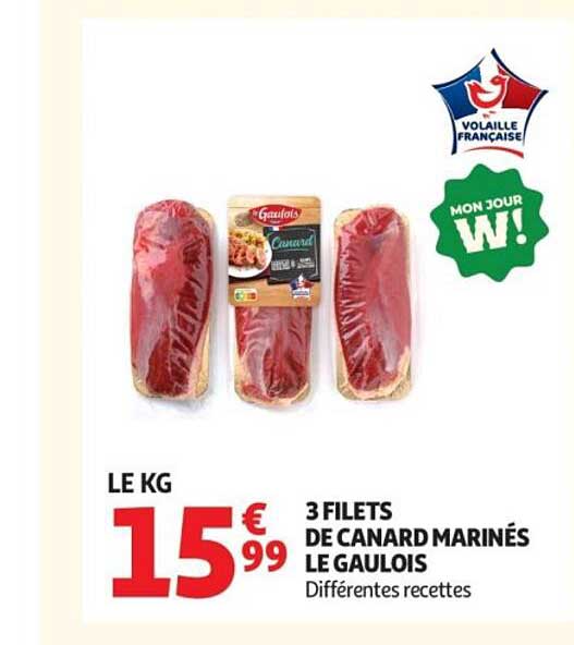 3 FILETS DE CANARD MARINÉS LE GAULOIS