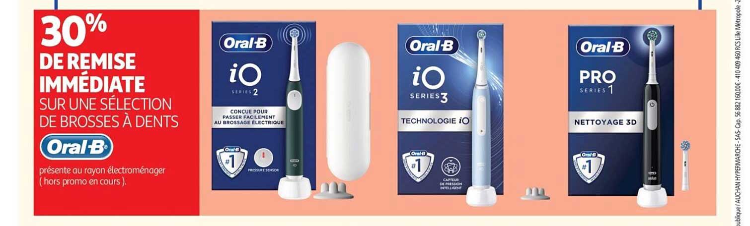 30% DE REMISE IMMÉDIATE SUR UNE SÉLECTION DE BROSSES À DENTS Oral-B