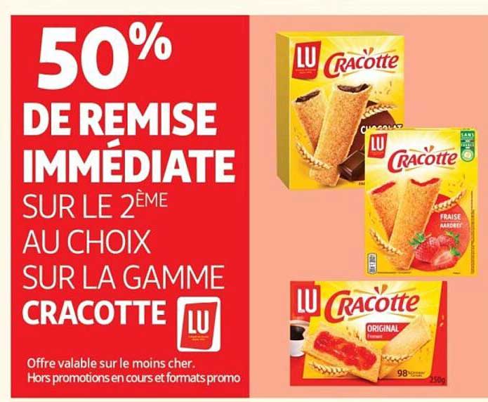 50% DE REMISE IMMÉDIATE SUR LE 2ÈME AU CHOIX SUR LA GAMME CRACOTTE