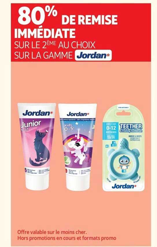 80% DE REMISE IMMEDIATE SUR LE 2ÈME AU CHOIX SUR LA GAMME Jordan*