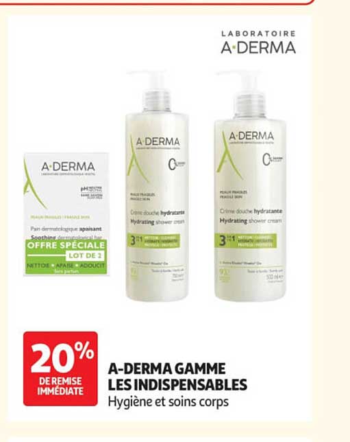 A-DERMA GAMME LES INDISPENSABLES
