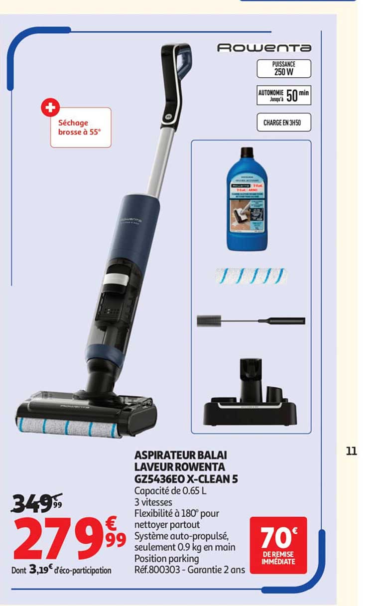 ASPIRATEUR BALAI LAVEUR ROWENTA GZ5436E0 X-CLEAN 5