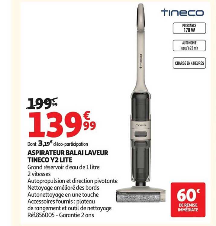 ASPIRATEUR BALAI LAVEUR TINECO Y2 LITE