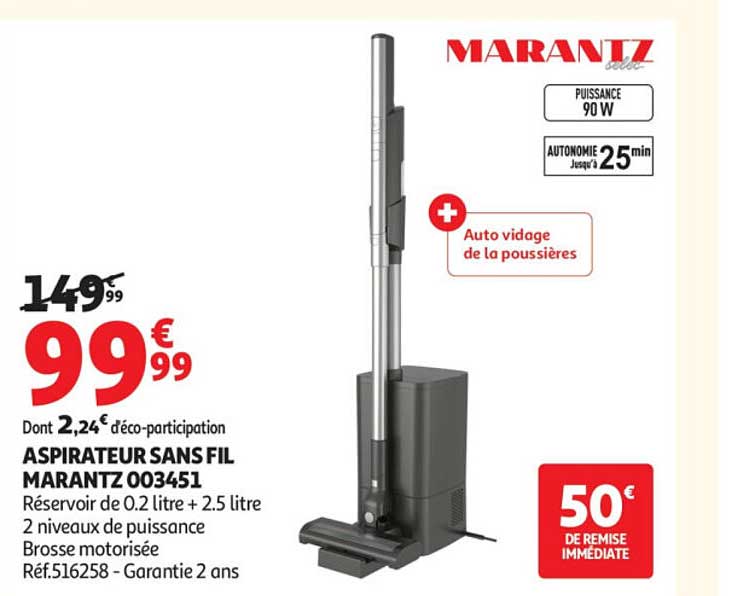 ASPIRATEUR SANS FIL MARANTZ 003451