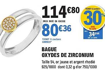 BAGUE OXYDES DE ZIRCONIUM