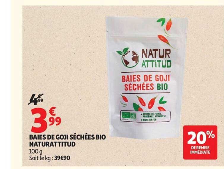 BAIES DE GOJI SÉCHÉES BIO NATUR ATTITUD