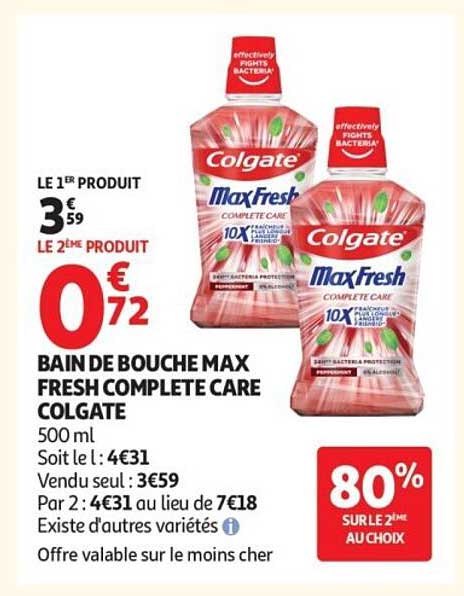 BAIN DE BOUCHE MAX FRESH COMPLETE CARE COLGATE