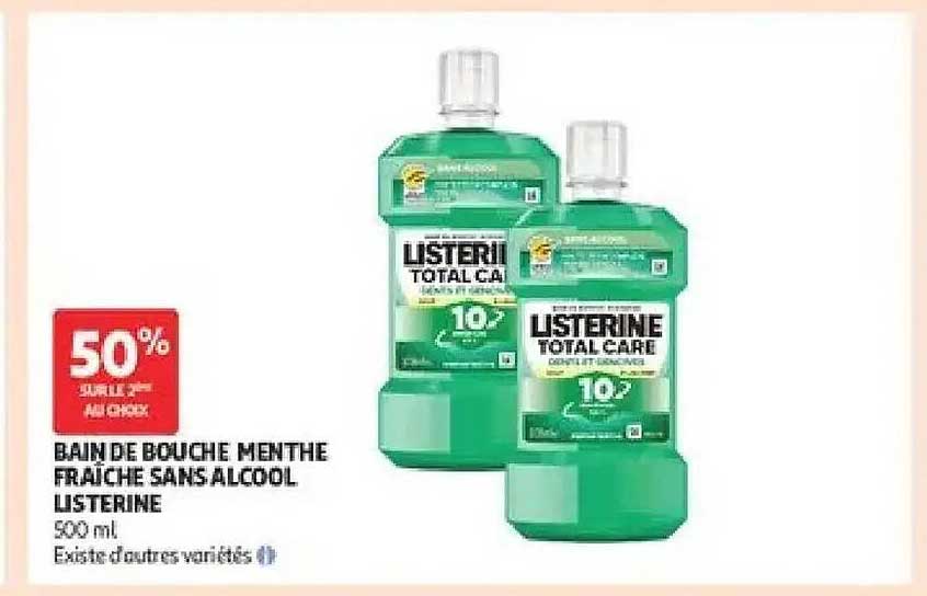 BAIN DE BOUCHE MENTHE FRAÎCHE SANS ALCOOL LISTERINE