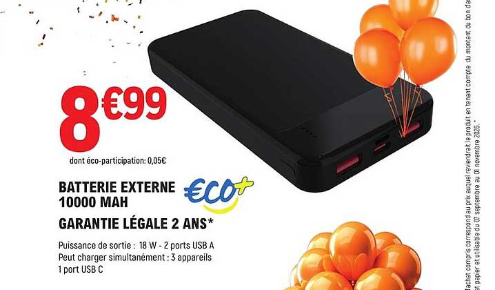BATTERIE EXTERNE 10000 MAH