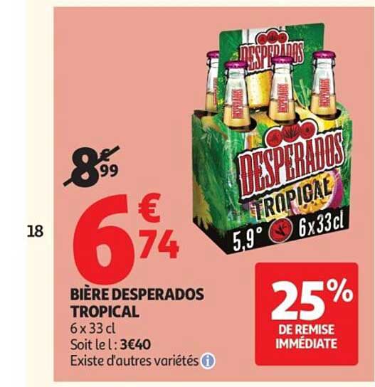 BIÈRE DESPERADOS TROPICAL