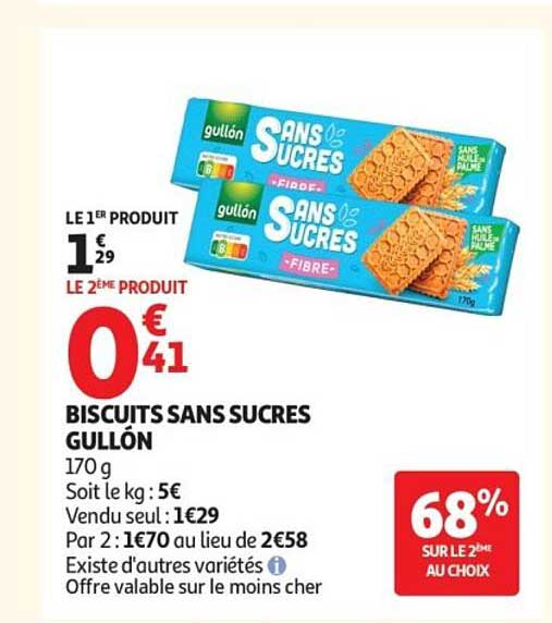 BISCUITS SANS SUCRES GULLÓN