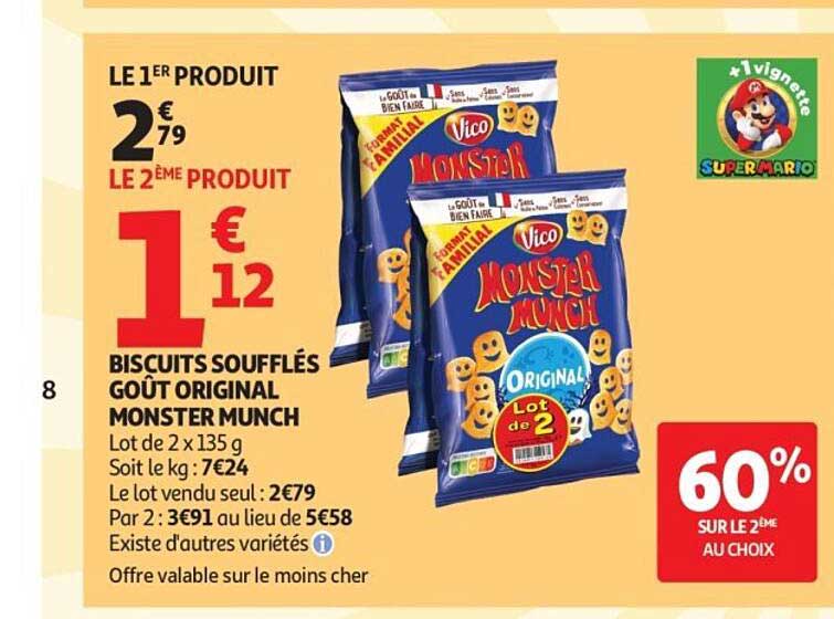 BISCUITS SOUFFLÉS GOÛT ORIGINAL MONSTER MUNCH