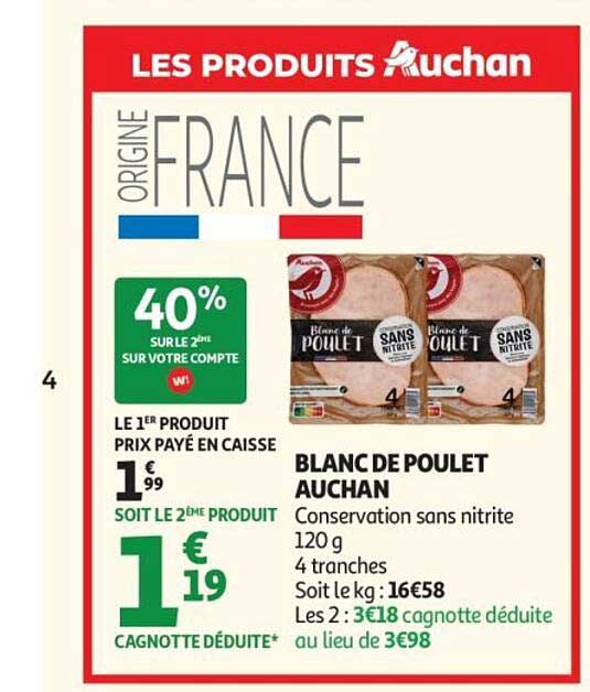 BLANC DE POULET AUCHAN