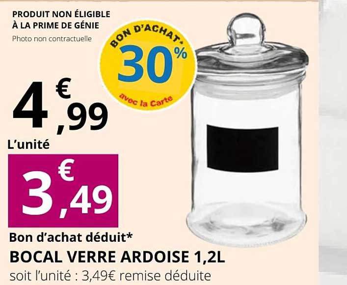 BOCAL VERRE ARDOISE 1,2L