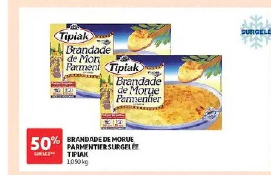BRANDADE DE MORUE PARMENTIER SURGELÉE TIPIAK 1,050 kg