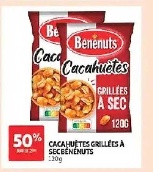 CACAHUÈTES GRILLÉES À SEC BÉNÉNUTS 120 g