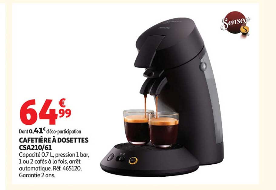 CAFETIÈRE À DOSETTES CSA210/61
