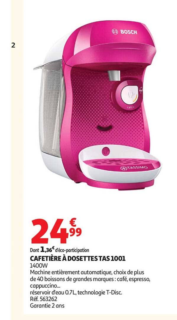 CAFETIÈRE À DOSETTES TAS 1001