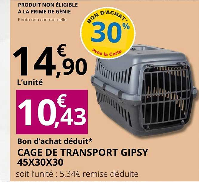 CAGE DE TRANSPORT GIPSY 45X30X30