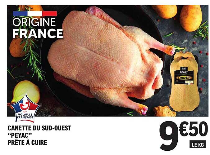 CANETTE DU SUD-OUEST “PEYAC” PRÊTE À CUIRE