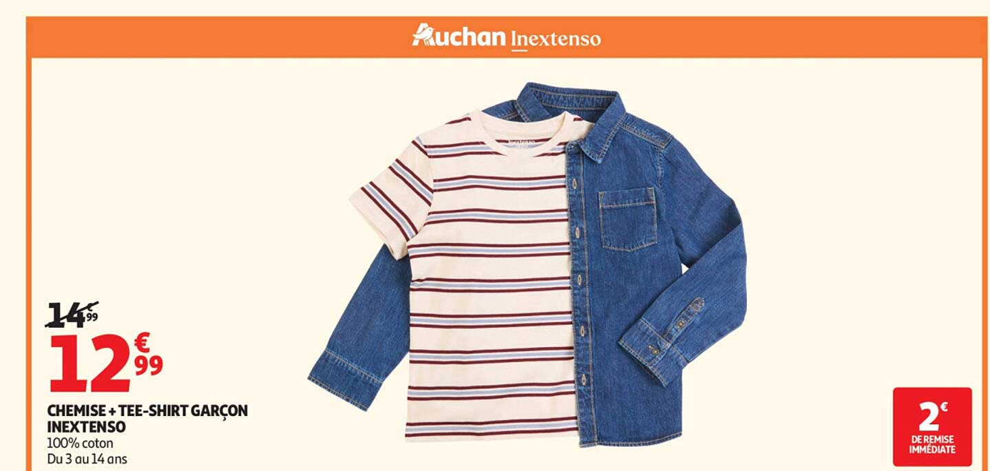 CHEMISE + TEE-SHIRT GARÇON INEXTENSO