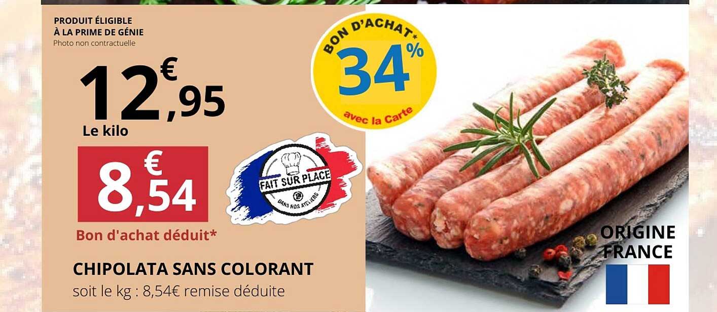 CHIPOLATA SANS COLORANT