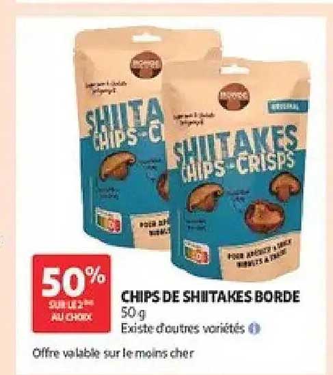 CHIPS DE SHITAKES BORDE